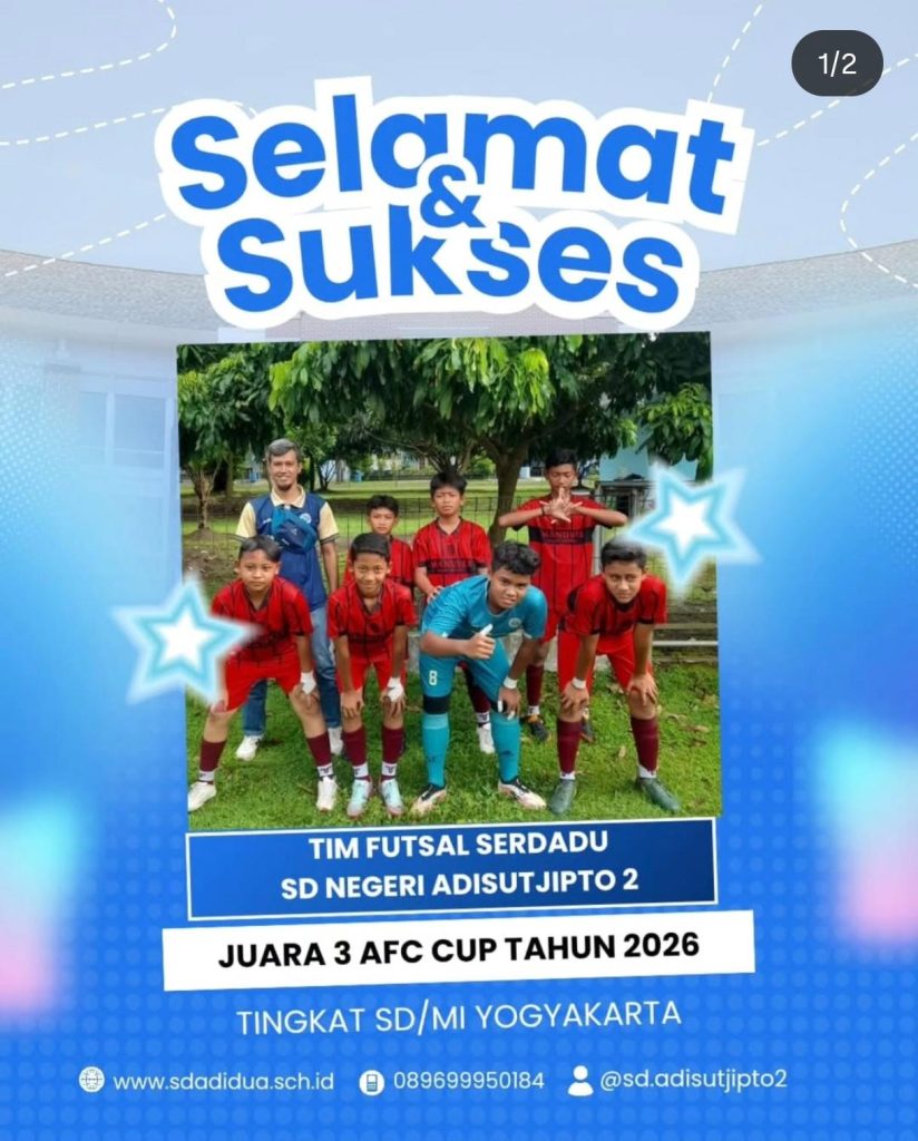 Tim Futsal SD Negeri Adisutjipto 2 Raih Juara 3 AFC Cup Tingkat SD/MI Yogyakarta